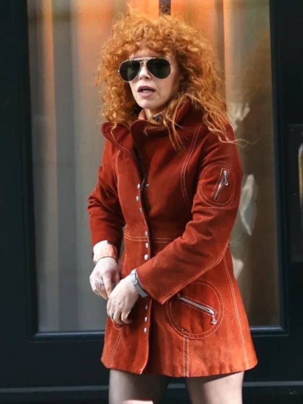 Poker Face S02 Natasha Lyonne Suede Coat