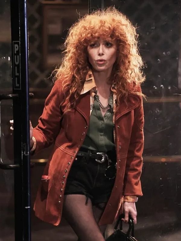 Poker Face S02 Natasha Lyonne Suede Coat