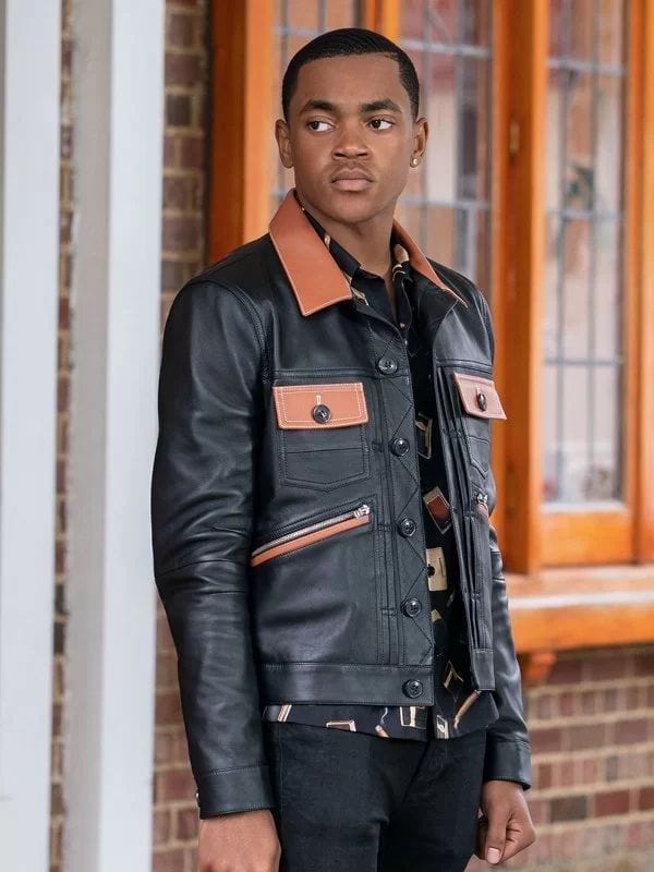 Power Book II Ghost Michael Rainey Jr Black Leather Jacket