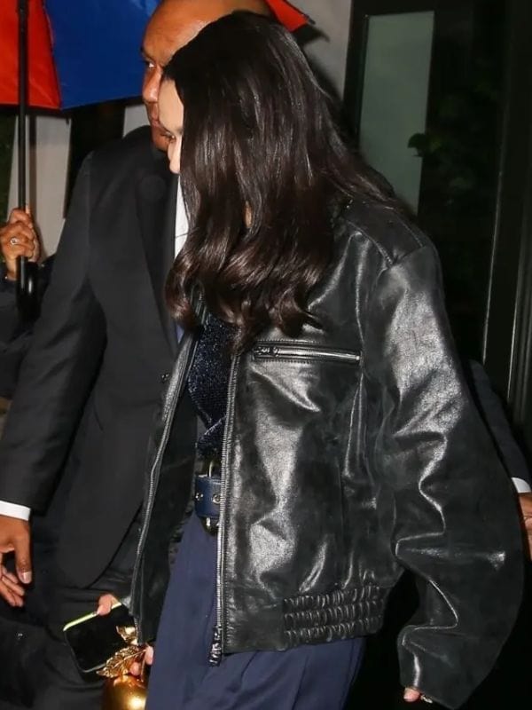 Rachel Zegler Snow White 2025 Black Leather Jacket