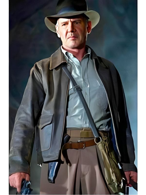 Raiders Of The Lost Ark Harrison Ford Distressed Leather Jacket Raiders Of The Lost Ark Harrison Ford Distressed Leather Jacket