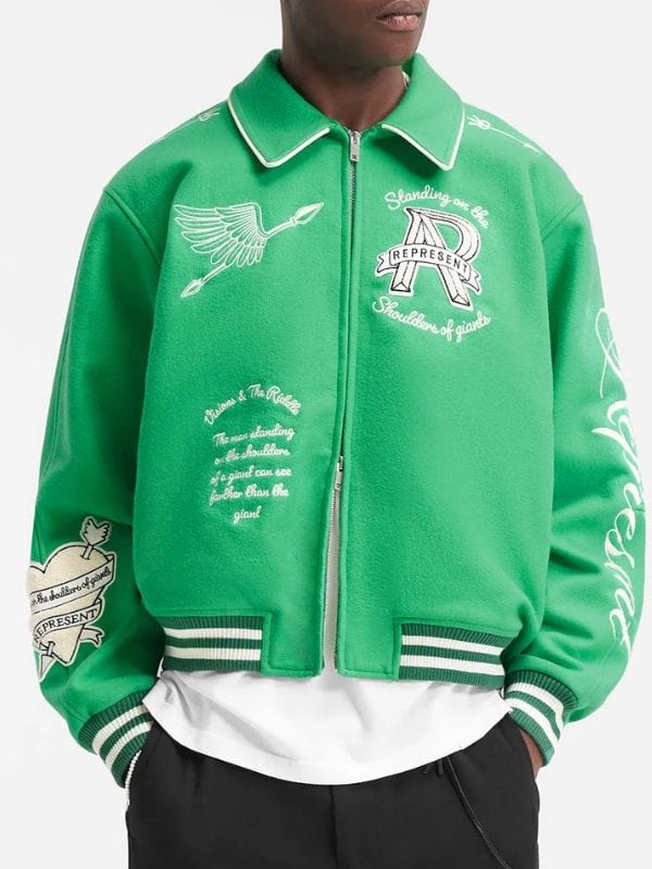 Rapman Supacell Green Varsity Jacket Rapman Supacell Green Varsity Jacket