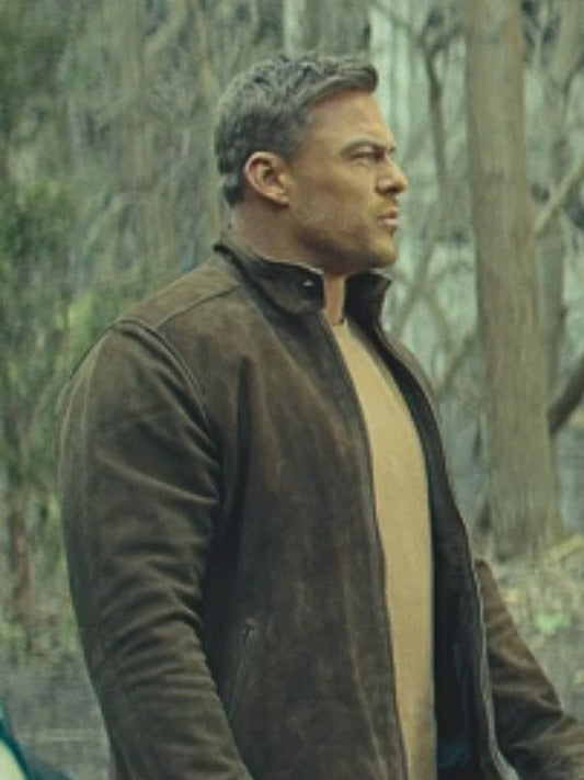 Reacher S03 Alan Ritchson Brown Suede Jacket