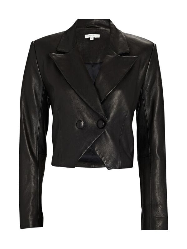 Reasonable Doubt S01 Jax Stewart Cropped Leather Blazer