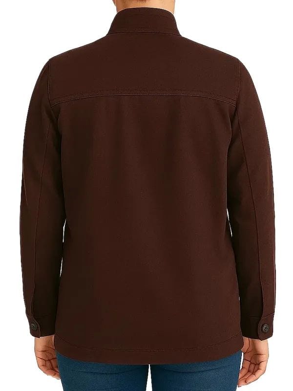Rosemarie DeWitt Untamed Cotton Jacket Brown - Shop Now