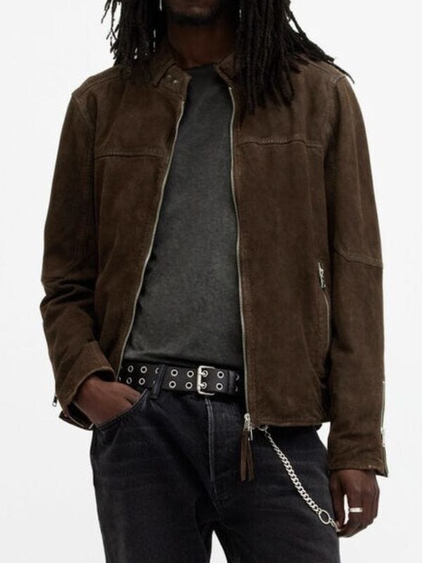 S.W.A.T S08 Niko Pepaj Suede Leather Jacket Brown