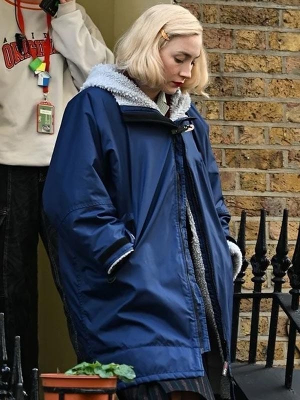 Saoirse Ronan Blitz 2024 Blue Jacket