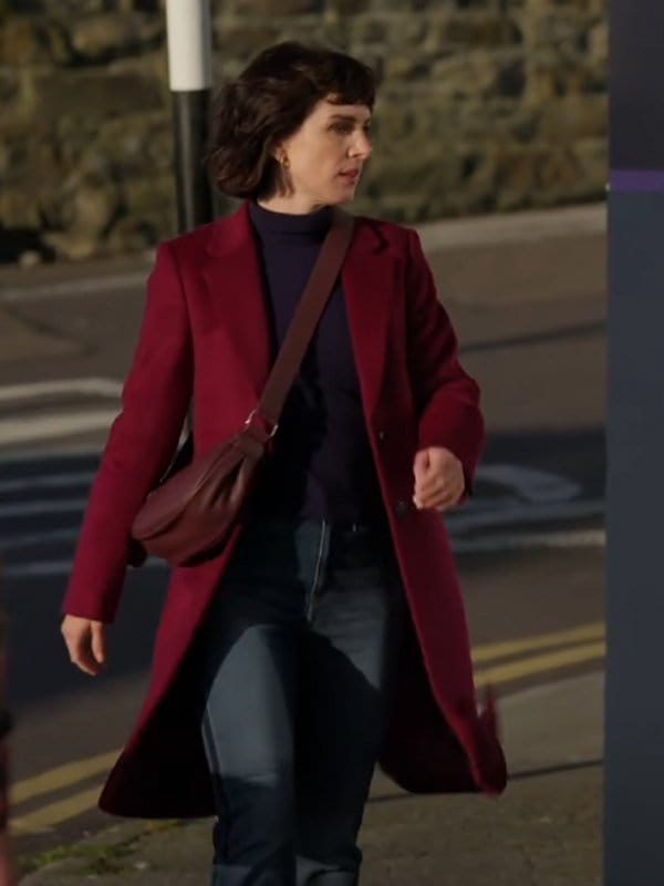 Shenae Grimes-Beech Love Of The Irish Burgundy Coat