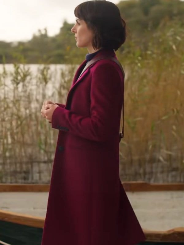 Shenae Grimes-Beech Love Of The Irish Burgundy Coat