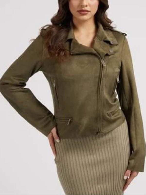Shifting Gears S01 Riley Green Suede Jacket