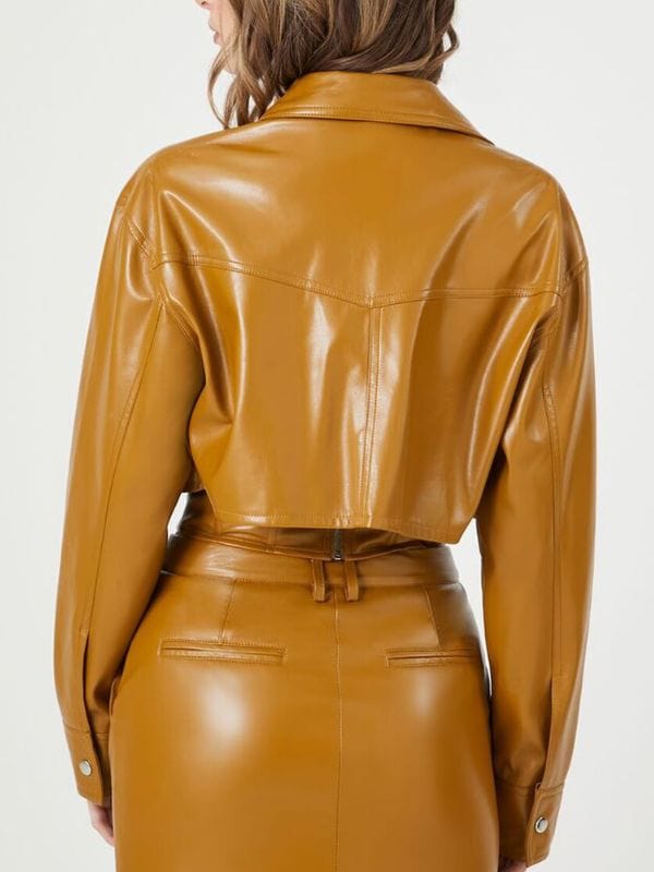 Simone Hicks All American S03 Promo Cropped Leather Jacket