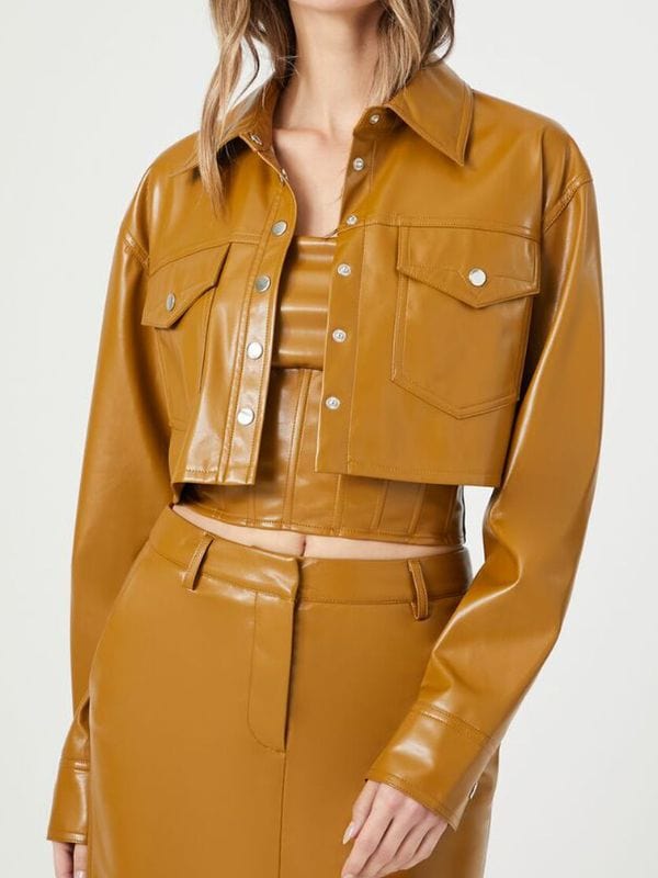 Simone Hicks All American S03 Promo Cropped Leather Jacket