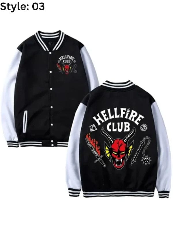 Stranger Things Hellfire Club Varsity Bomber Jacket