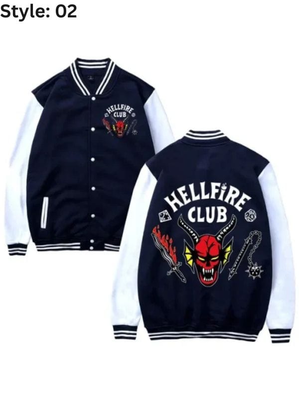 Stranger Things Hellfire Club Varsity Bomber Jacket