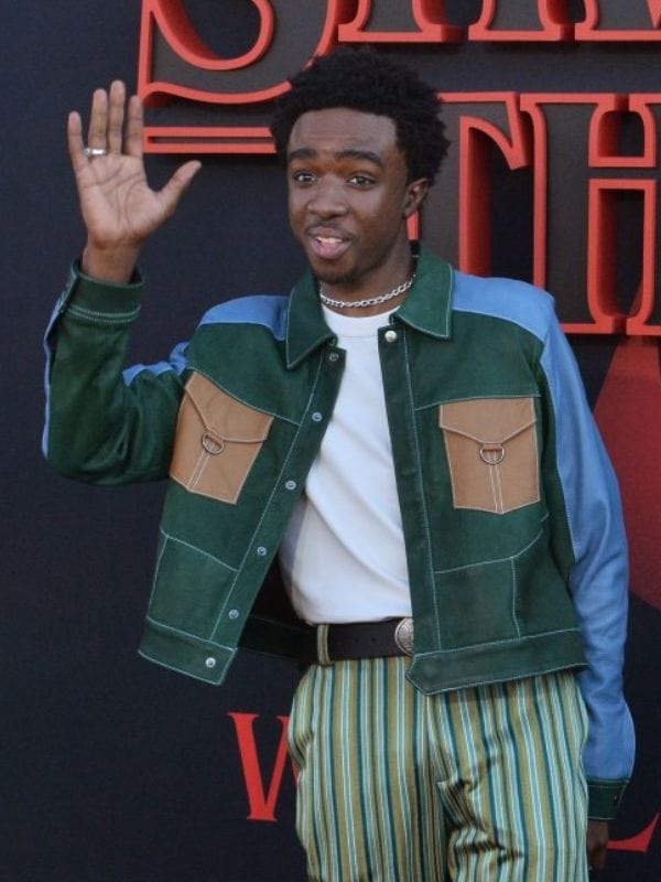 Stranger Things Premiere Caleb McLaughlin Leather Jacket