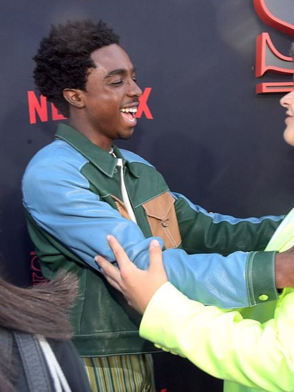 Stranger Things Premiere Caleb McLaughlin Leather Jacket