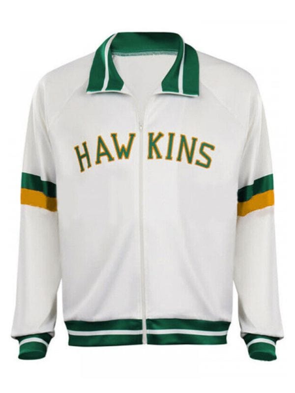 Stranger Things S04 Caleb McLaughlin Track Jacket White