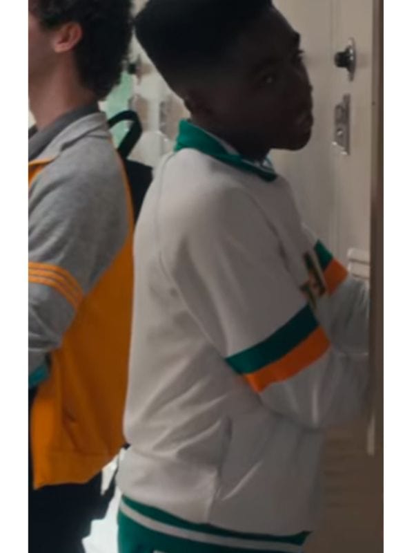 Stranger Things S04 Caleb McLaughlin Track Jacket White