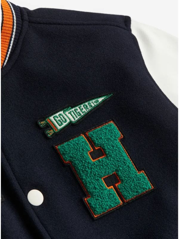 Stranger Things Wool Baseball Black Varsity Jacket