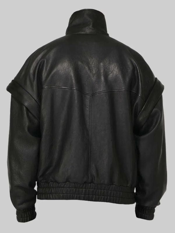 Superman 2025 Nathan Fillion Black Leather Jacket