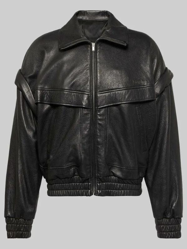 Superman 2025 Nathan Fillion Black Leather Jacket