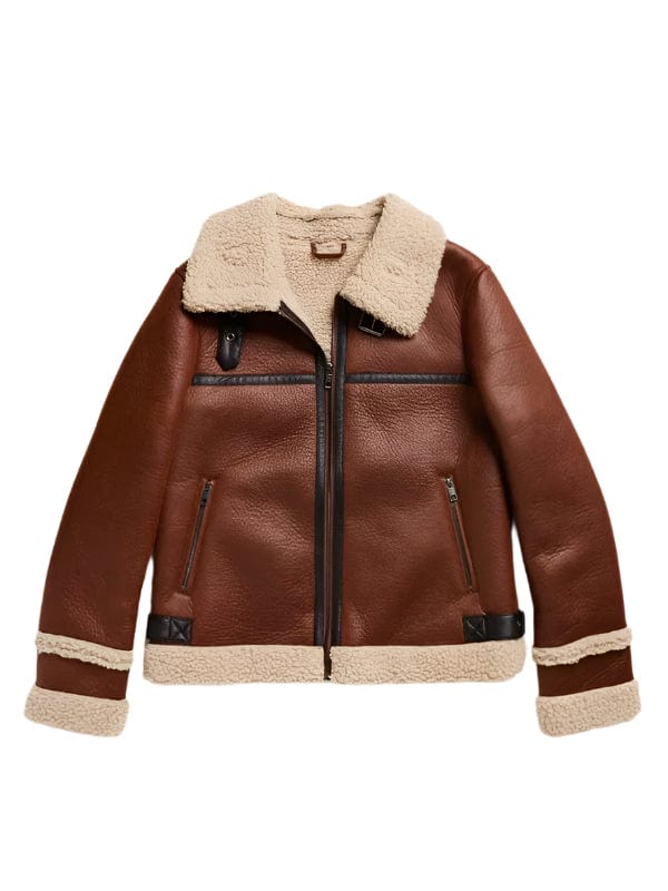 Surface S02 Millie Brady Shearling Leather Jacket