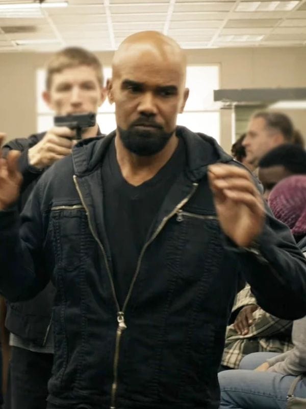 SWAT S08 Shemar Moore Black Hooded Jacket
