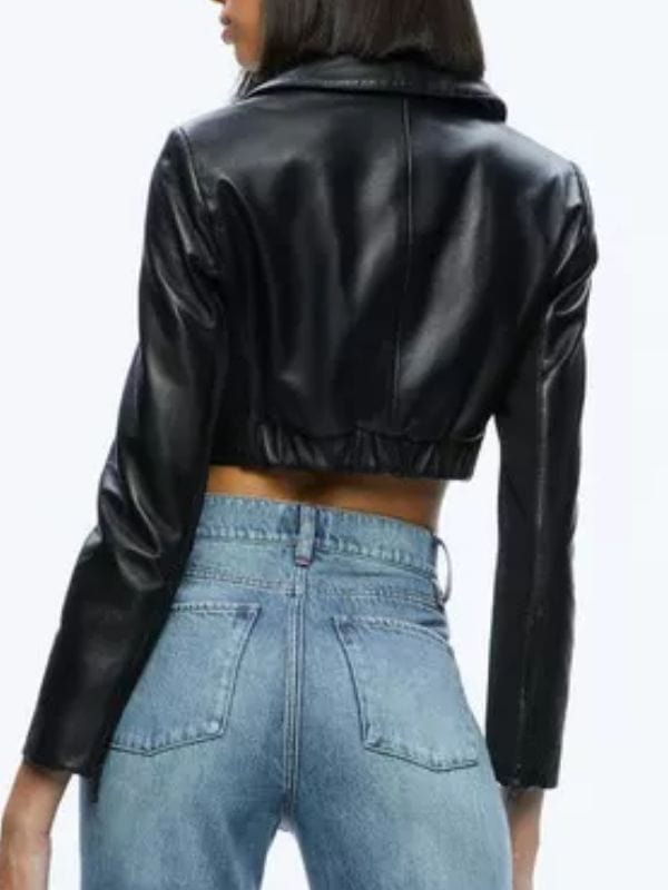 The Equalizer S05 Melody Bayani Cropped Leather Jacket