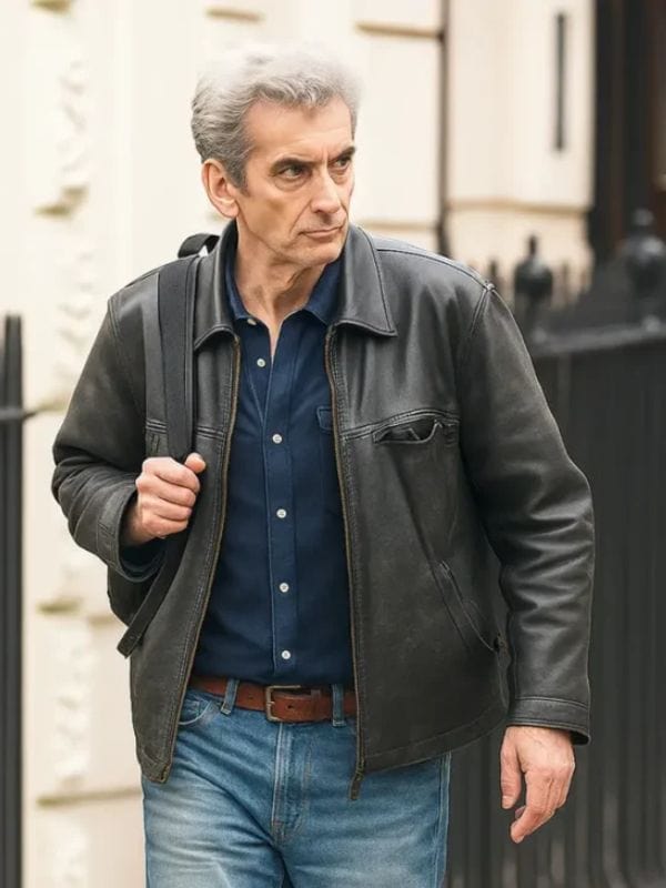 The Hack David Tennant Black Leather Jacket