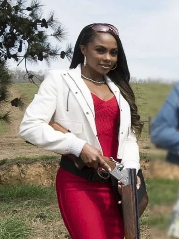 The Hunting Wives S01 Joyce Glenn Bomber Jacket White