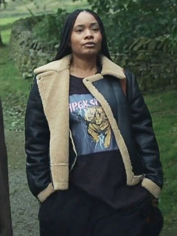 The Jetty S01 Weruche Opia Leather Shearling Jacket