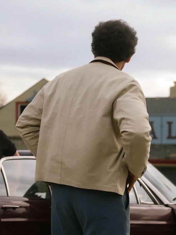 The Mastermind 2025 John Magaro Beige Jacket
