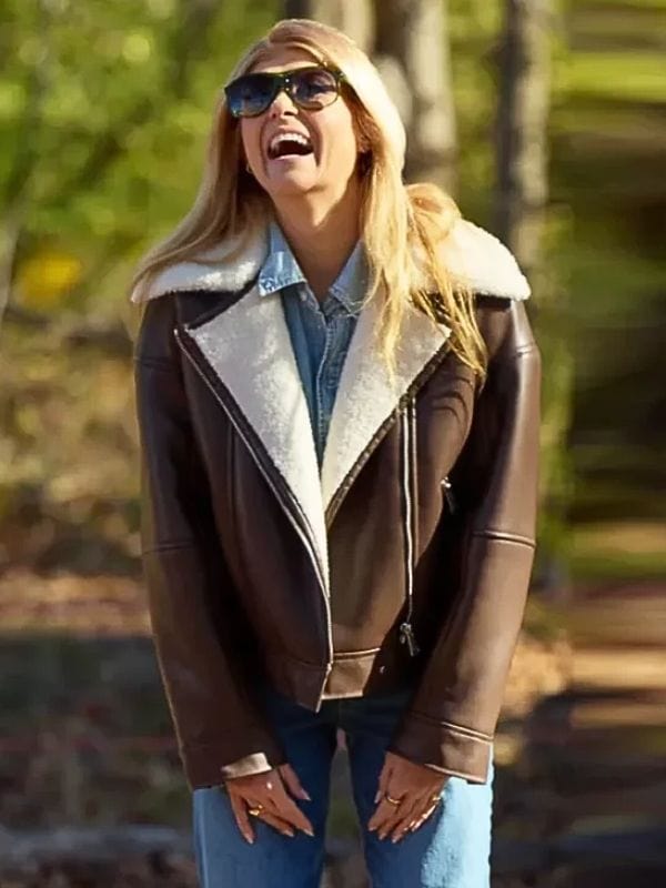The Motherhood S01 Connie Britton Shearling Leather Jacket