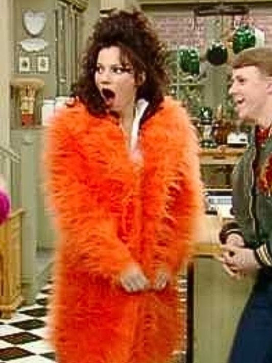 The Nanny S03 Fran Drescher Orange Fur Coat