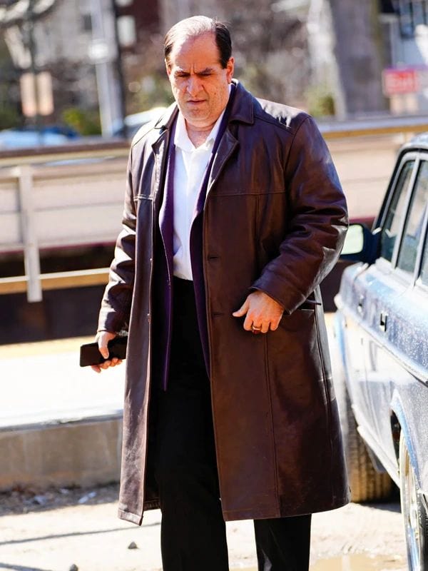 The Penguin 2024 Colin Farrell Brown Leather Coat
