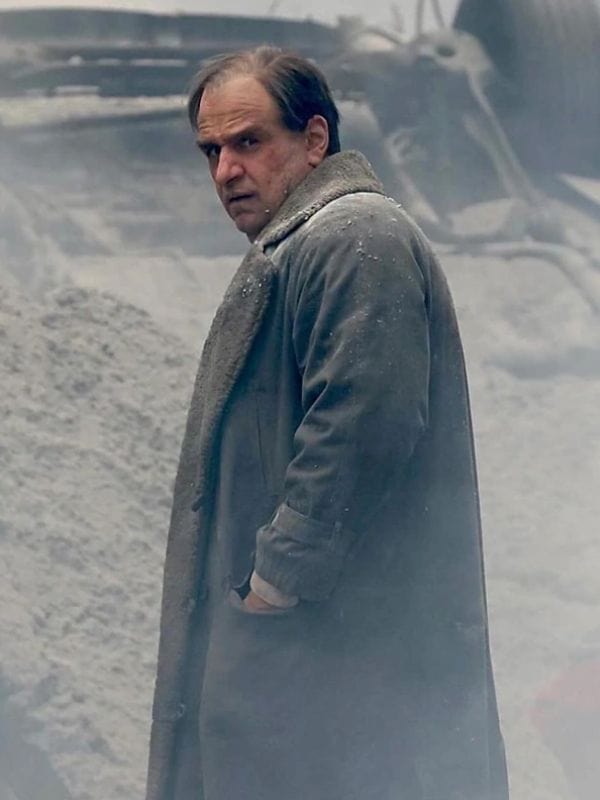 The Penguin 2024 Colin Farrell Grey Shearling Coat