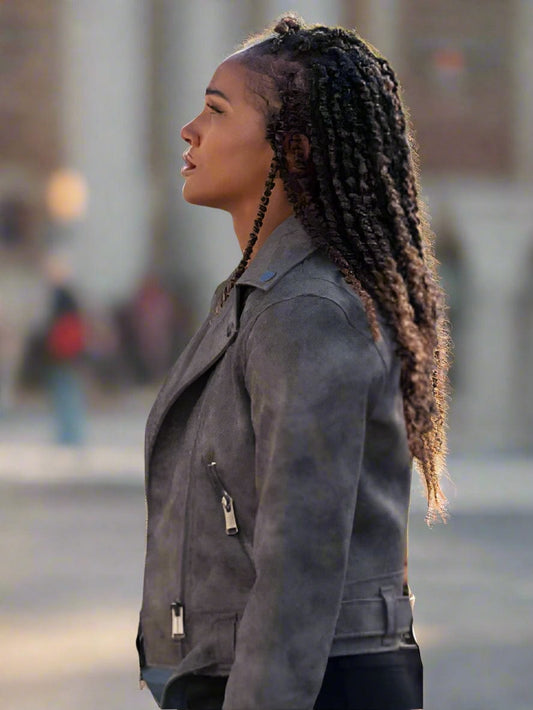The Rookie S07 Nyla Harper Grey Suede Jacket