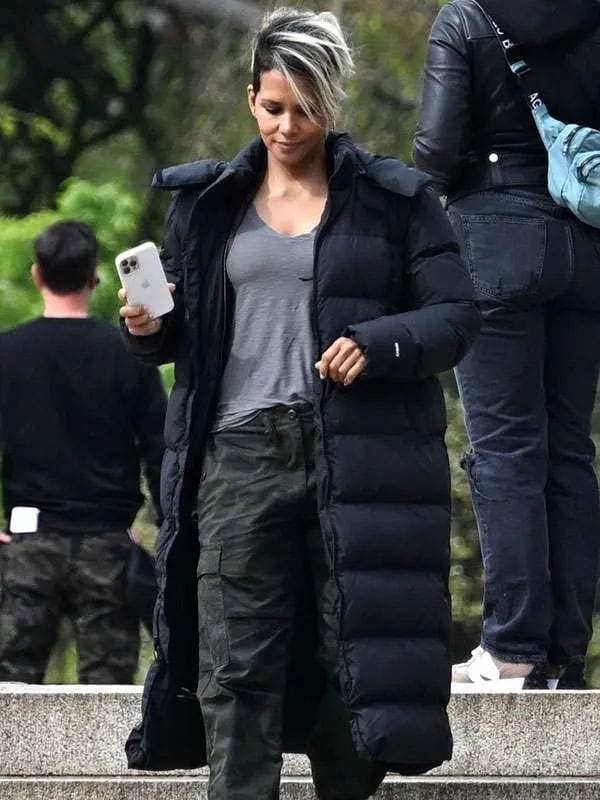 The Union 2024 Halle Berry Black Puffer Coat