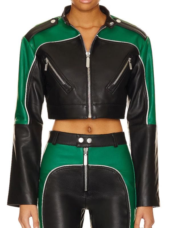 The Valley S02 Michelle Lally Colorblock Leather Jacket
