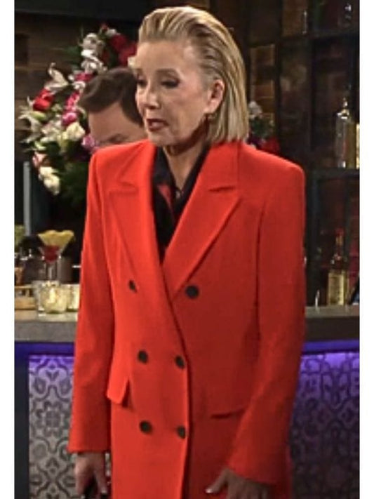 The Young and the Restless Nikki Newman Orange Coat