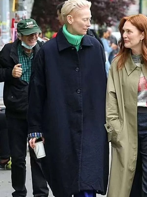 Tilda Swinton The Room Next Door Black Coat