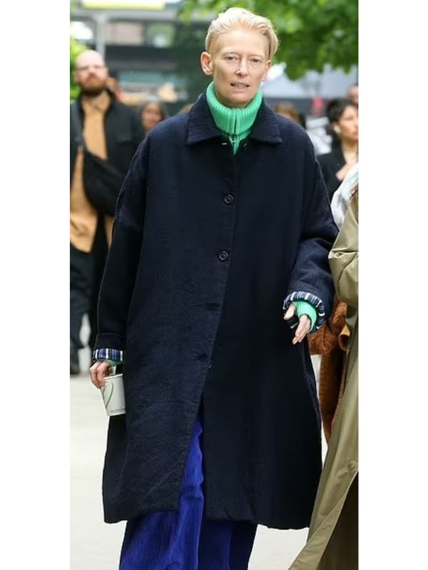 Tilda Swinton The Room Next Door Black Coat