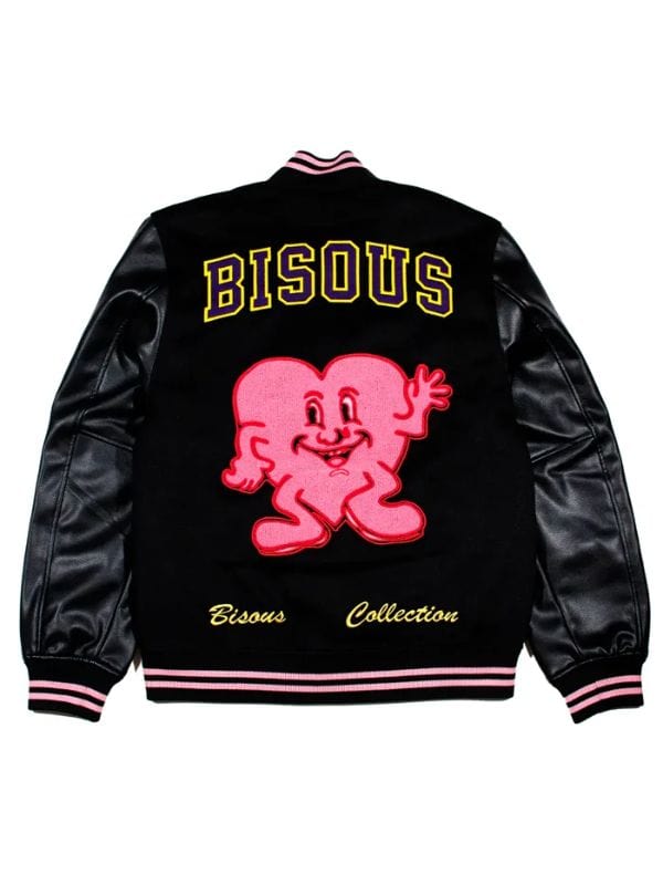 Too Much S01 Leo Reich Patchwork Varsity Jacket Black