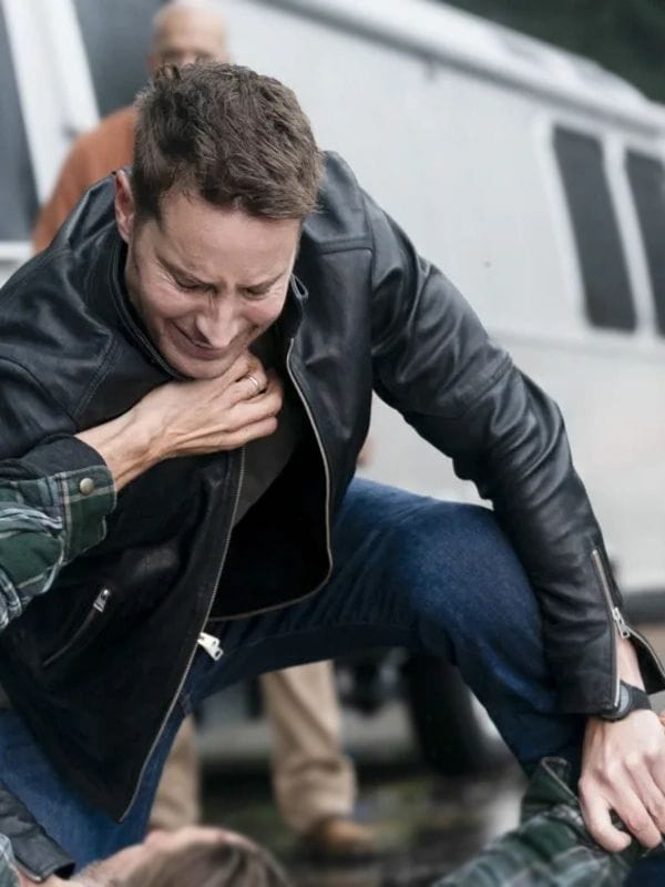 Justin Hartley Tracker Colter Shaw Black Leather Jacket