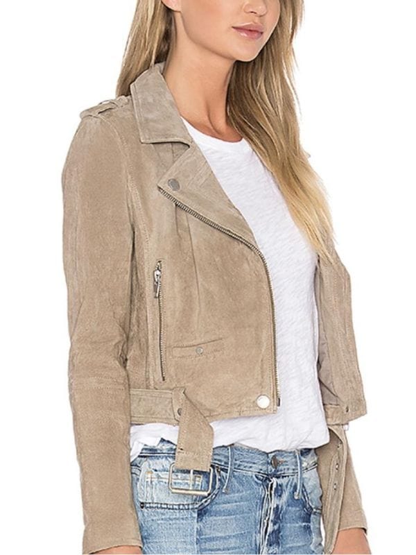 Tulsa King S03 Cleo Montague Suede Leather Jacket Beige
