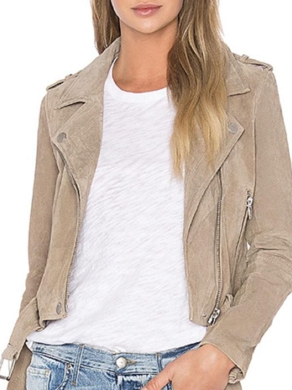 Tulsa King S03 Cleo Montague Suede Leather Jacket Beige