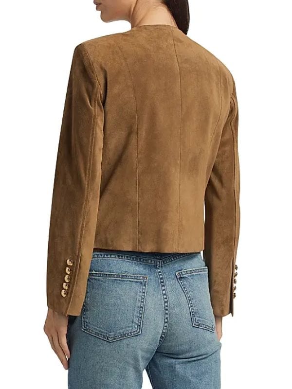 Tulsa King S03 Margaret Devereaux Brown Suede Jacket