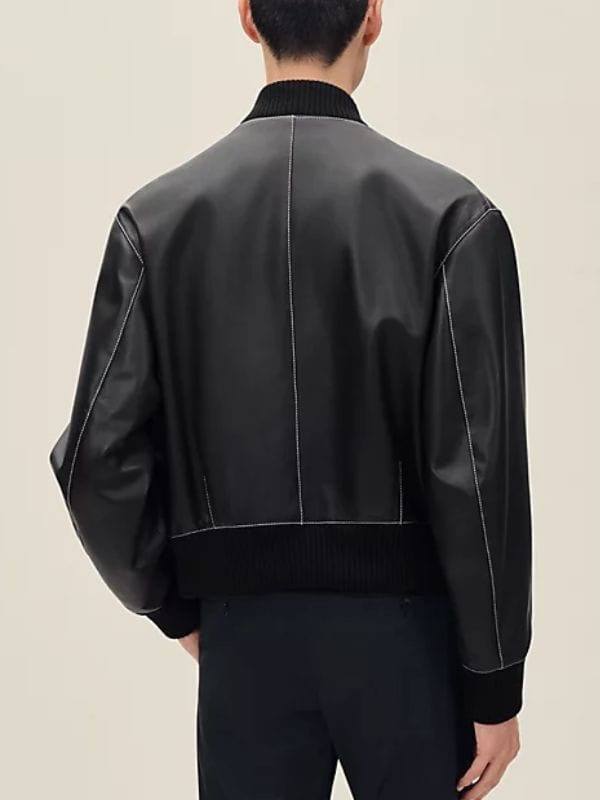 Wasteman NY Screening Tom Blyth Leather Bomber Jacket