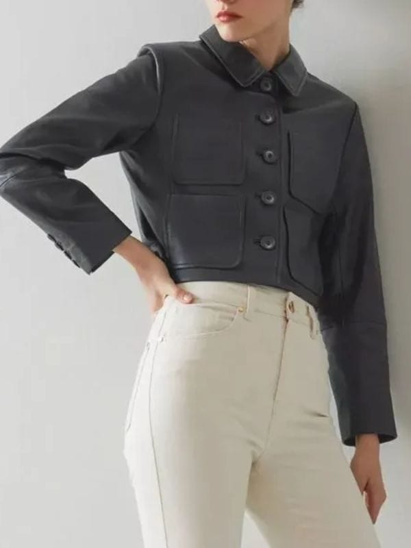 Wednesday S01 Jenna Ortega Leather Jacket