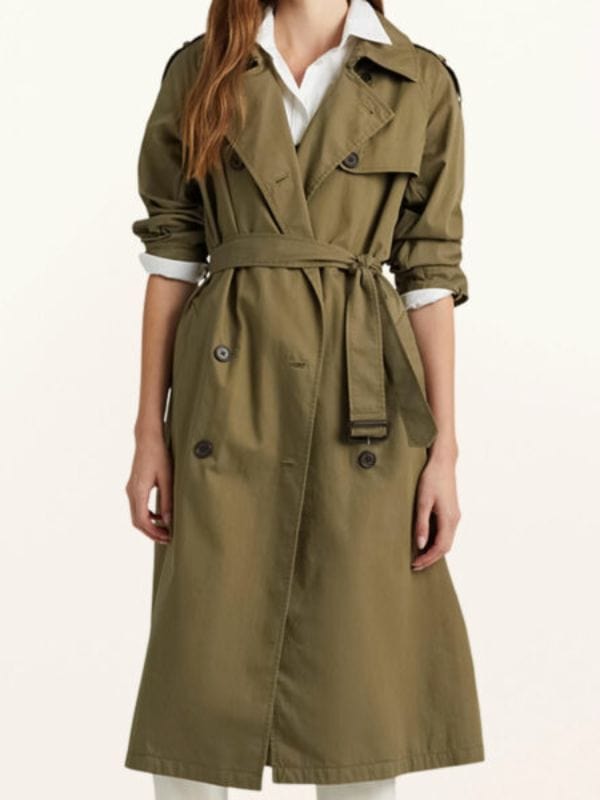 Vanessa Morgan Wild Cards Max Mitchell Green Trench Coat